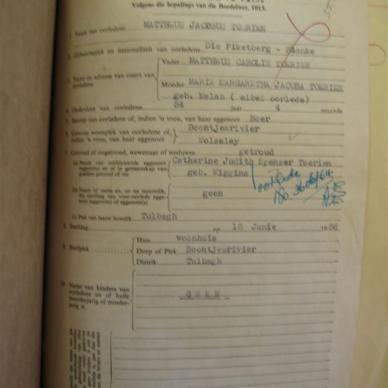 TOERIEN Mattheus Jacobus - Died 16/06/1956 - Age 54y 4m
