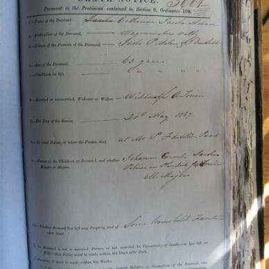 TOERIEN Catherina Jacoba born MALAN - Died 31/05/1867 - Age 63