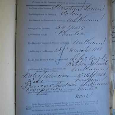 TORIEN Christian - Died 27/03/1888 - Age 34