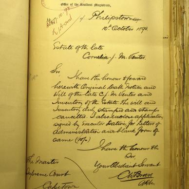 VENTER Cornelia Johanna Maria - 1893 died aged 25 at Phillipstown MOOC 6-9-321-2106