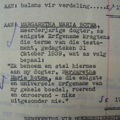 BOTMA Christiaan Jacobus - Died 22/10/1942 - Age 75y 11m