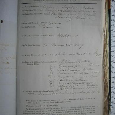 BOTMA Stephanus Jacobus - Died 15/11/1859 - Age 77