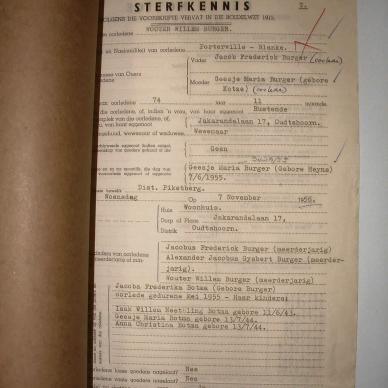 BURGER Wouter Willem, 1957, MOOC 6-9-24235, 1253-57