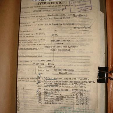 BURGER Andries Petrus, 1932, MOOC 6-9-4053, 33232