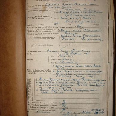 BURGER Elizabeth Louisa nee VAN DER MERWE, 1951, MOOC 6-9-18933, 6461-51