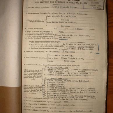 BURGER Jacobus Francois, 1920, MOOC 6-9-1799, 3125