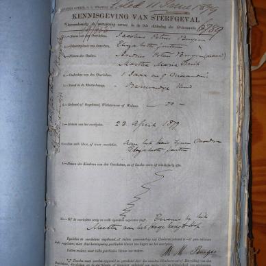 BURGER Jacobus Petrus, 1879, MOOC 6-9-169, 6789