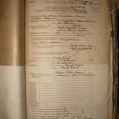 BURGER Johanna Magdalena nee BOOYSEN, 1920, MOOC 6-9-1676, 1345