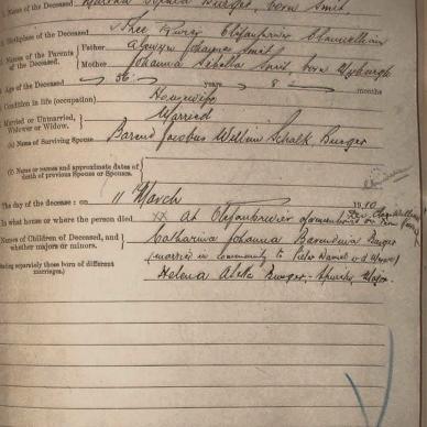BURGER Martha Sophia nee SMIT, 1910, MOOC 6-9-644, 1547