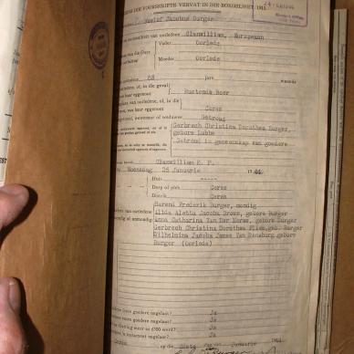 BURGER Roelof Jacobus, 1944, MOOC 6-9-10660, 90267