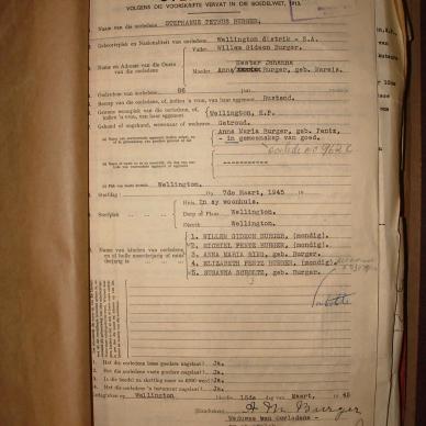 BURGER Stephanus Petrus, 1945, MOOC 6-9-11682, 98194