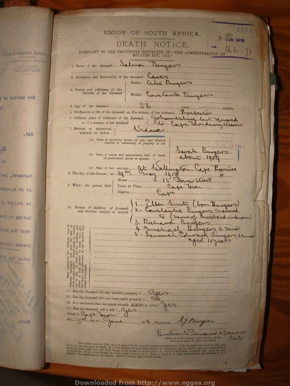 BURGERS Salmon, 1918, MOOC 6-9-1111, 1671 BURGERS Salmon, 1918, MOOC 6-9-1111, 1671