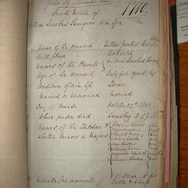 BURGERS Willem Jacobus, 1852, MOOC 6-9-60, 1710