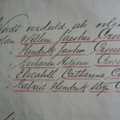 CROESER Willem Jacobus - 1894 - L&amp;D Accounts