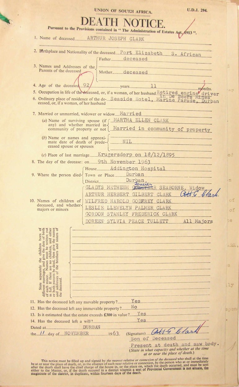NAB MSCE 3548-1963 CLARK Arthur Joseph NAB MSCE 3548-1963 CLARK Arthur Joseph
