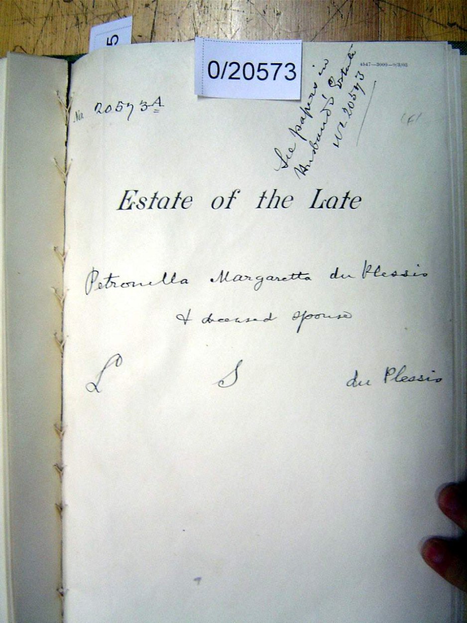 0-20573 DU PLESSIS e 0-20573 DU PLESSIS e