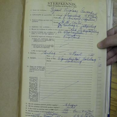AUCAMP Tjaart Nicolaas - oorlede 13 Mrt 1955