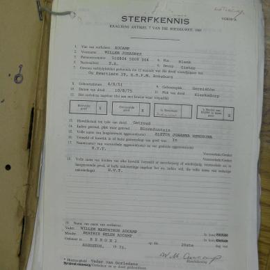 AUCAMP Willem Johannes - 10 Aug1975