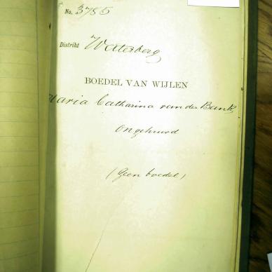 BANK Maria Catharina, vd 1802-1887