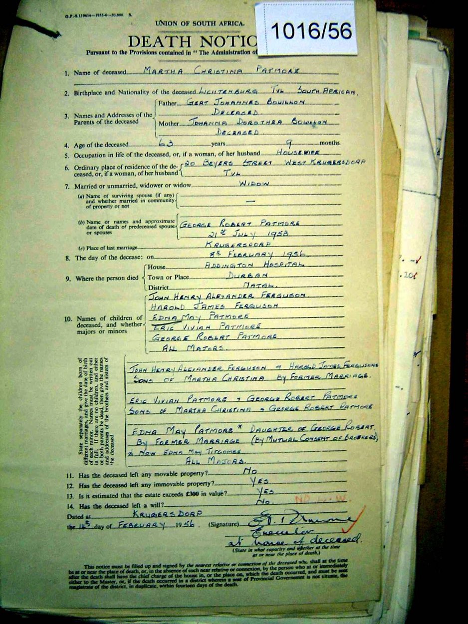 1016-56 BOUILLON Martha Christina b 1016-56 BOUILLON Martha Christina b