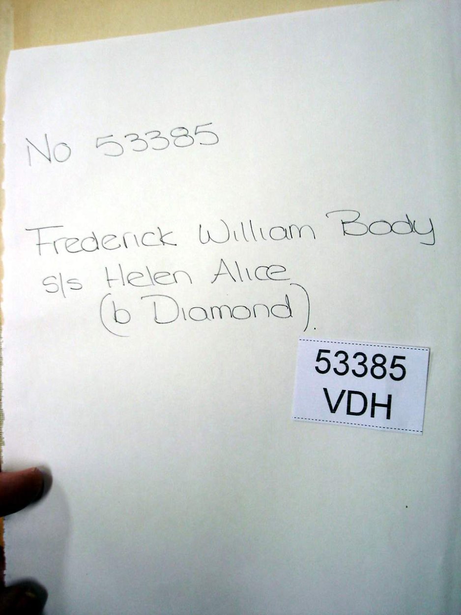 53385 BODY Frederick William c 53385 BODY Frederick William c