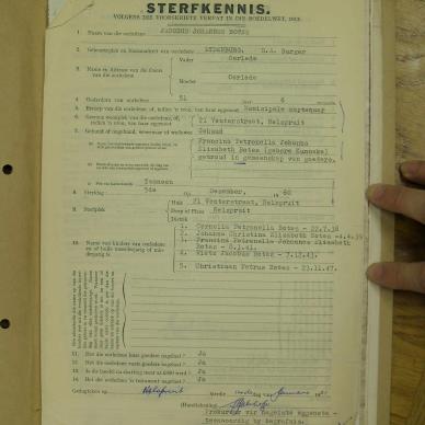 BOTES Jacobus Johannes - died 5 Dec 1960