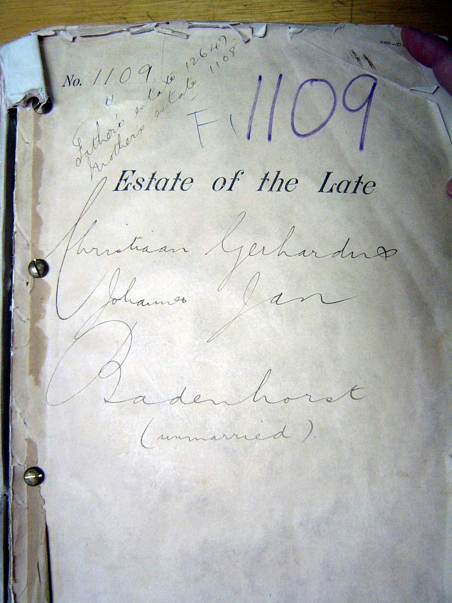 1109 BADENHORST Christian Gerhardus Johannes Jan Barend _01 1109 BADENHORST Christian Gerhardus Johannes Jan Barend _01