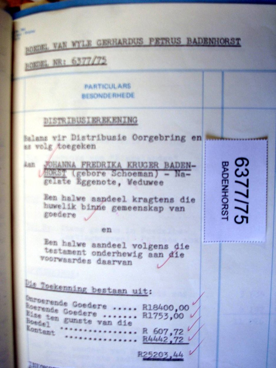 6377/75 BADENHORST Gerhardus Petrus _03 6377/75 BADENHORST Gerhardus Petrus _03