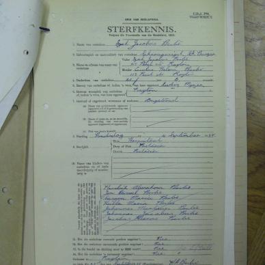 BESTER Izak Jacobus - died 4 Sep 1958