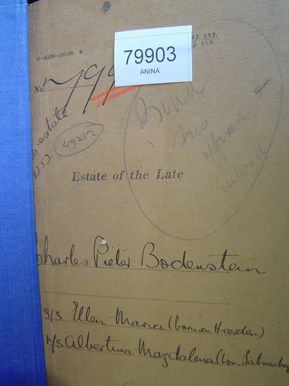 79903 BODENSTEIN Charles Pieter a 79903 BODENSTEIN Charles Pieter a
