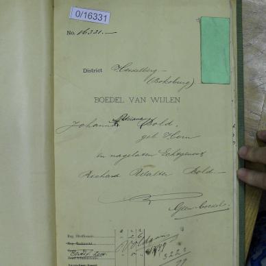 BOLD Johanna Adriana nee HORN - oorlede 11 Jul 1877
