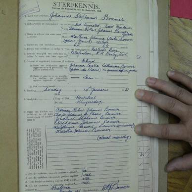 BOUWER Johannes Stephanus - died 14 Jan 1951