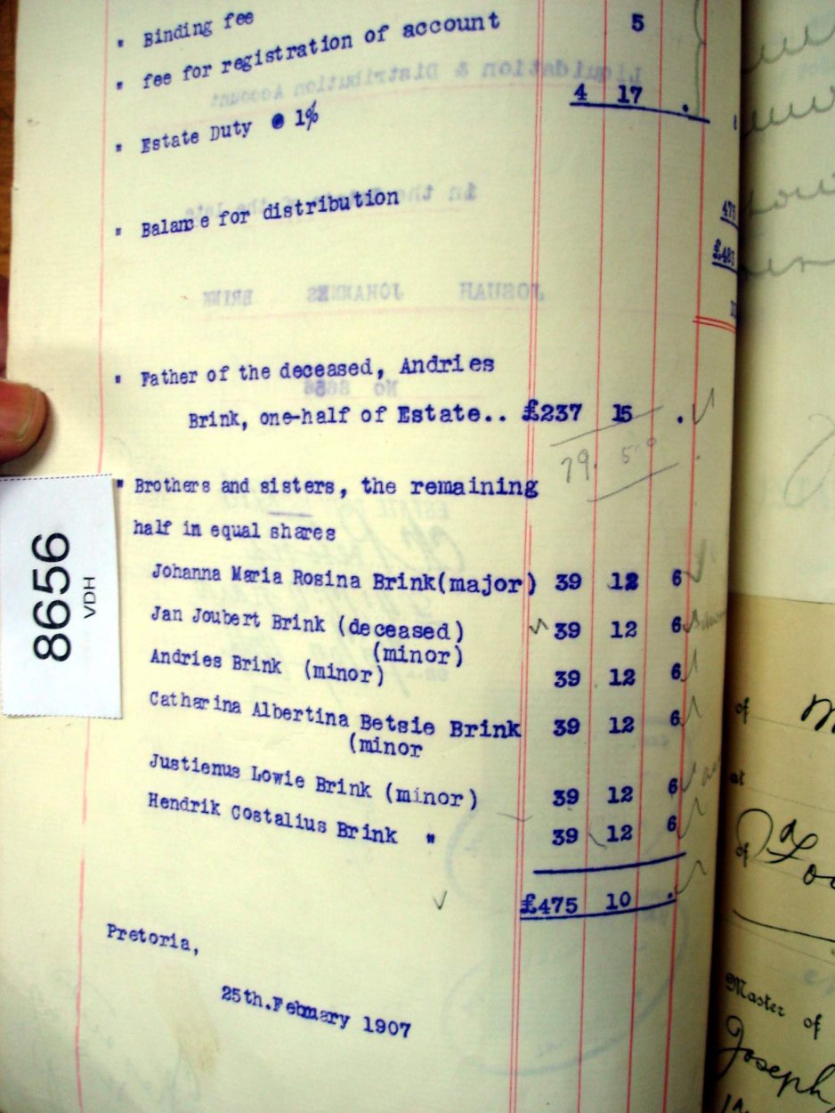 8656 BRINK Josuah Johannes d 8656 BRINK Josuah Johannes d