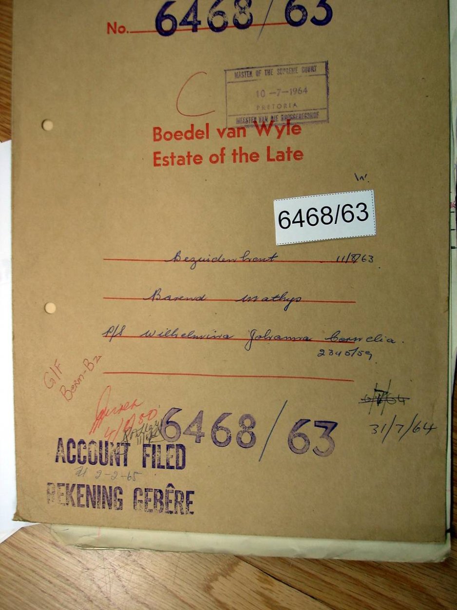 6468-63 BEZUIDENHOUT Barend Mathys _01 6468-63 BEZUIDENHOUT Barend Mathys _01