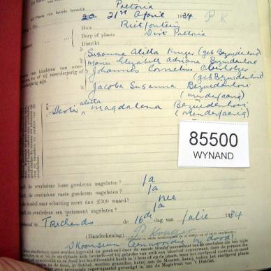 BEZUIDENHOUT Matthys Marthinus BEZUIDENHOUT Matthys Marthinus