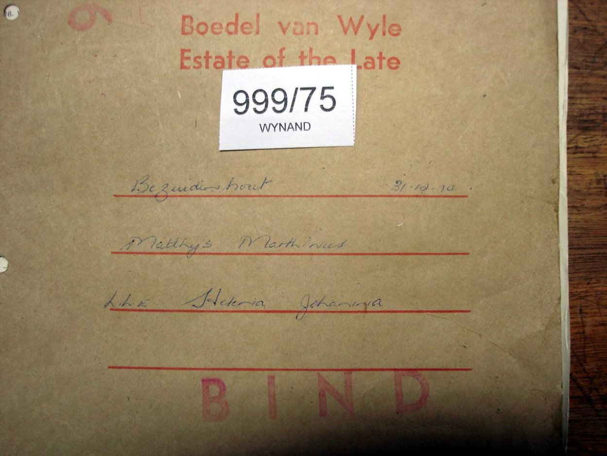 999-75 BEZUIDENHOUT Matthys Marthinus _01 999-75 BEZUIDENHOUT Matthys Marthinus _01