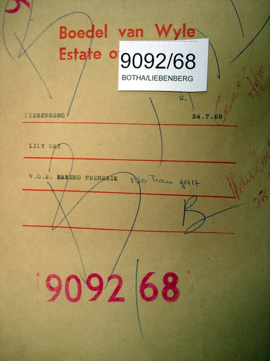 9092-68 BOTHA Lily May a 9092-68 BOTHA Lily May a