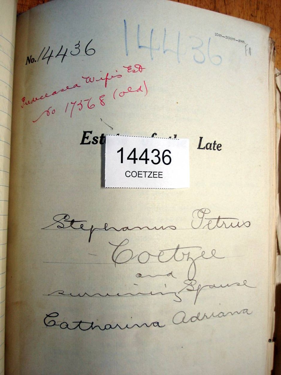 14436 COETZEE Stephanus Petrus a 14436 COETZEE Stephanus Petrus a