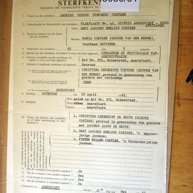 3056-61 COETZEE Andries Petrus Stefanus b