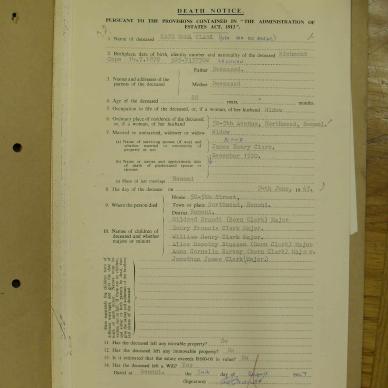 CLARK Kate Emma born VAN DER MERWE - died 24 Jun 1967
