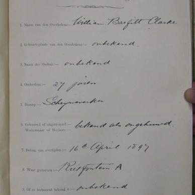 CLARK William Barfitt - died 16 Apr 1897