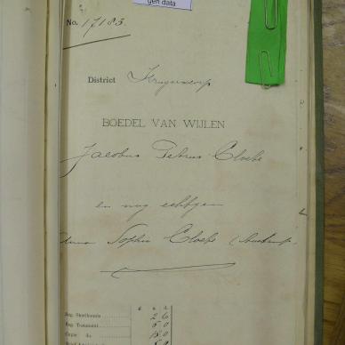 CLOETE Jacobus Petrus - died 26 Feb 1900