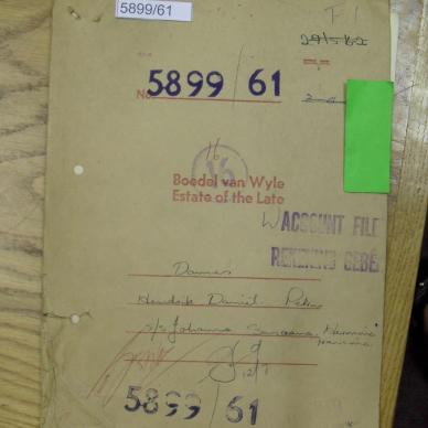 DAMES Hendrik Daniel Petrus - died  8 Jul 1961
