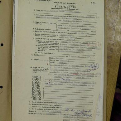DAMES Hendrik Daniel Petrus - oorlede 6 Aug 1967
