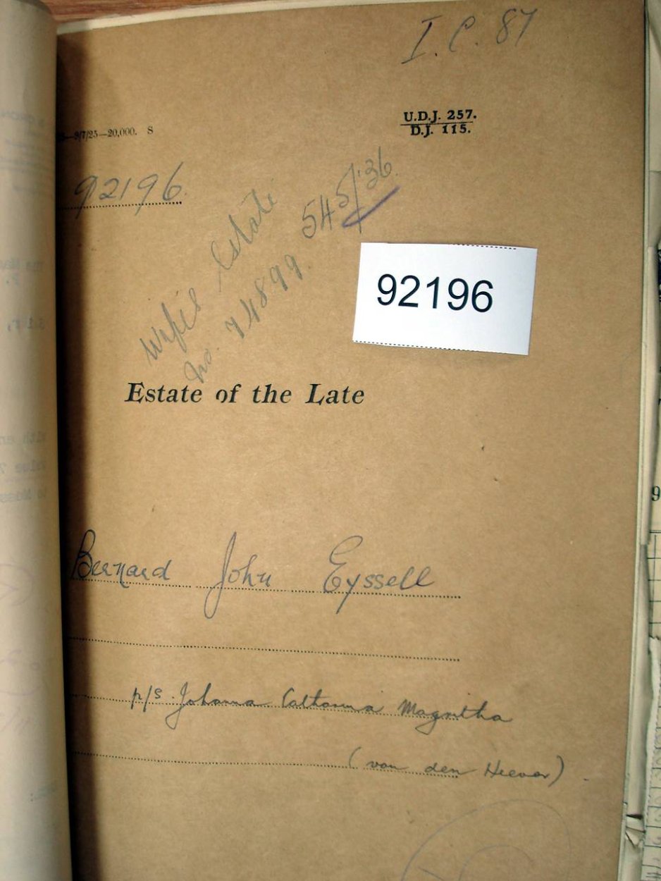 92196 EYSSELL Bernard John _01 92196 EYSSELL Bernard John _01