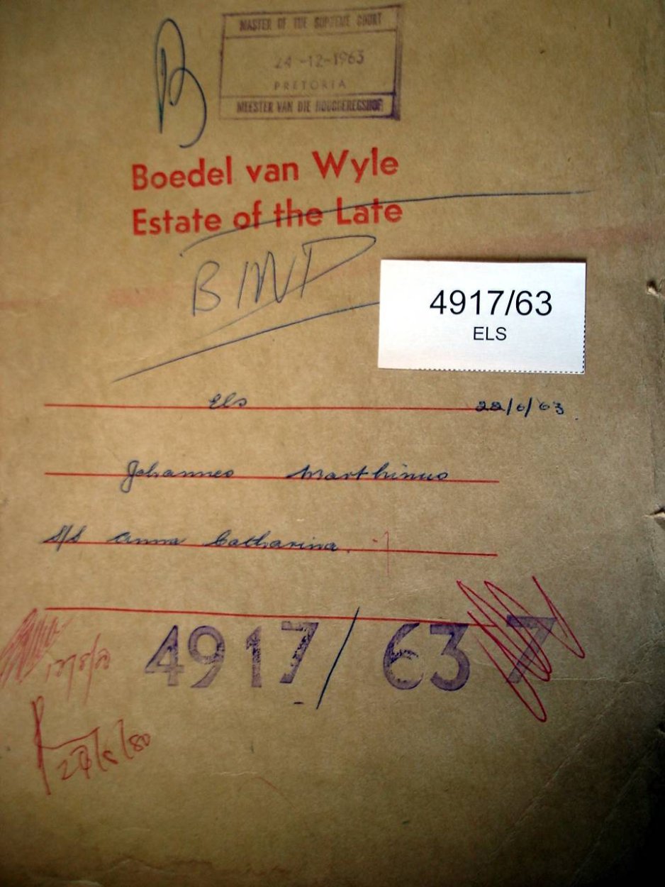 4917-63 ELS Johannes Marthinus a 4917-63 ELS Johannes Marthinus a