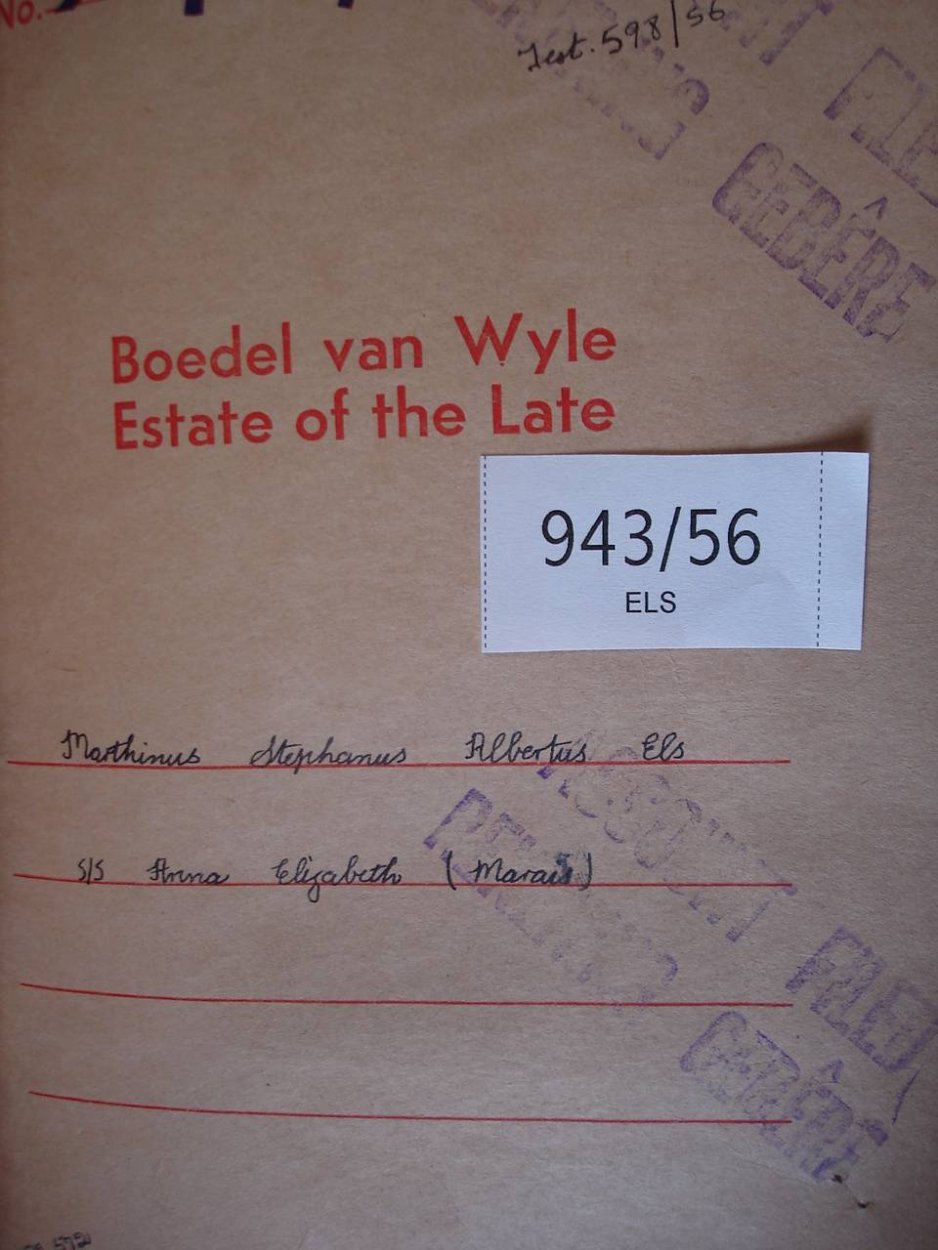 943-56 ELS Marthinus Stephanus Albertus a 943-56 ELS Marthinus Stephanus Albertus a