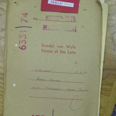 ENGELBRECHT Barend Jacobus - died 11 Jun 1974
