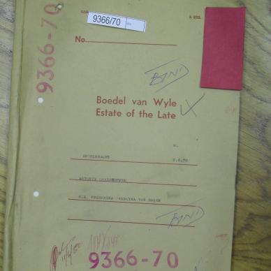 ENGELBRECHT Antonie Christoffel - died 3 Aug 1970