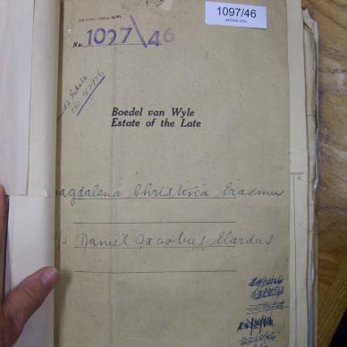 ERASMUS Magdalena Christina nee ERASMUS - oorlede 5 Des 1945